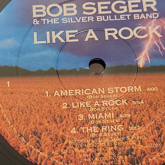 Bob Seger and the Silver Bullet Band Like A Rock. Vintage vinyl album. Pristine - Picture 8 of 11